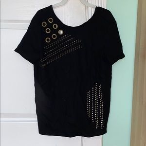 ZARA Blouse V Neck Back
